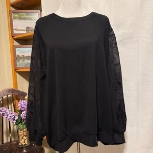 NWT Maurices Sheer Sleeve Top